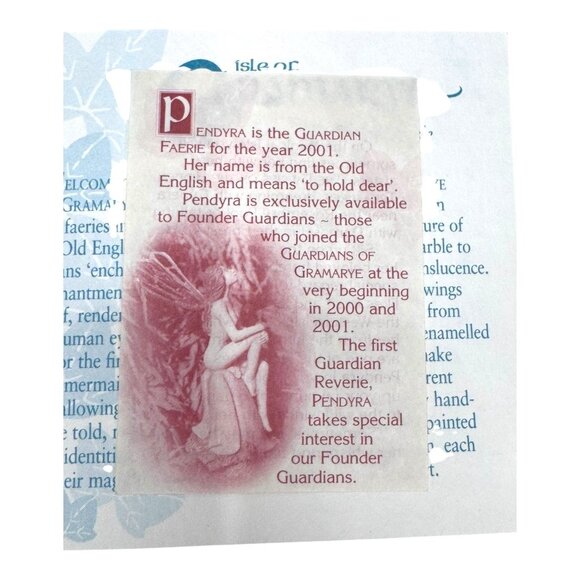 Pendyra Guardian Faerie Figurine 2001 Limited Edition Harmony Kingdom Trinket Bo - Picture 3 of 10